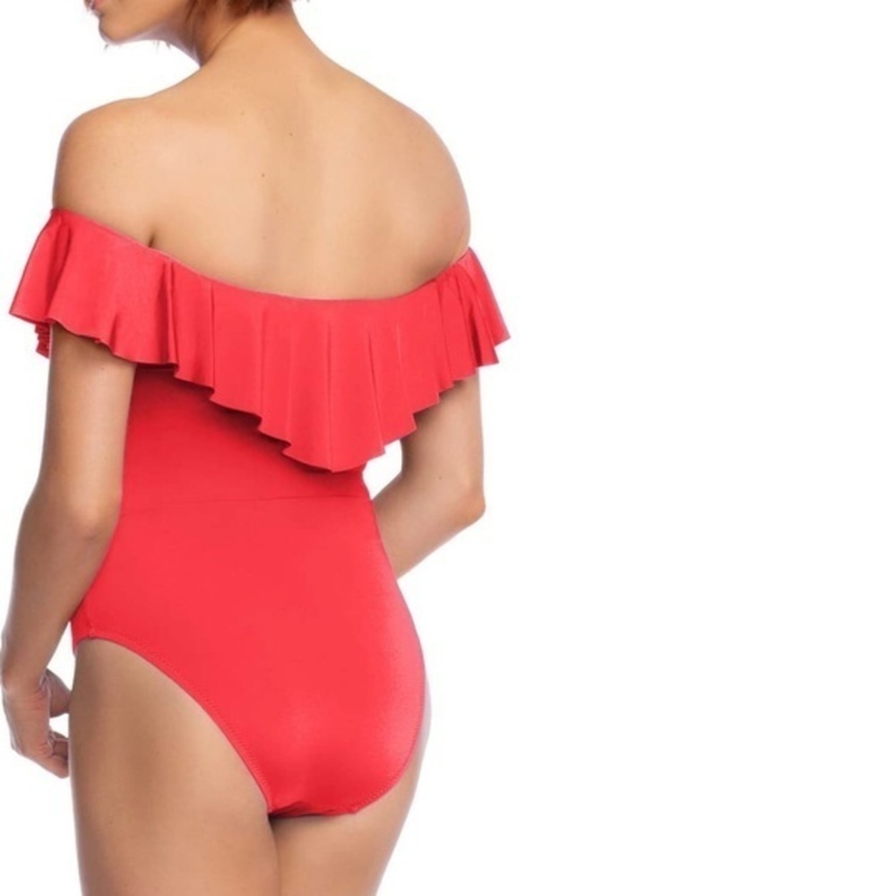 Trina Turk off-the shoulder swimsuit size 4 - Picture 2 of 4